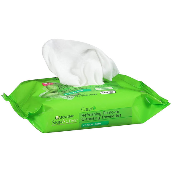 Garnier SkinActive Clean+ Refreshing Makeup Remover Wipes, 25 Wipes, 3 Count (Packaging May Vary)