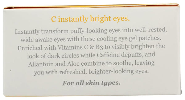 Derma E Vitamin C Bright Eyes Hydro Gel Patches, Natural, Cruelty Free, 3 Ounce (Pack of 1)