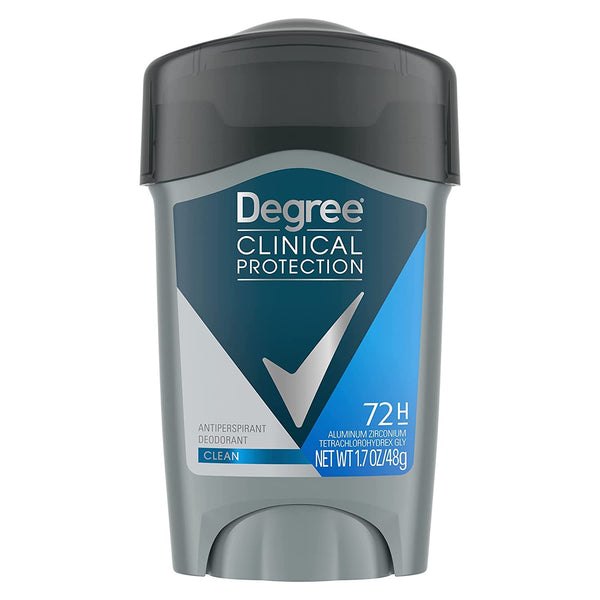 Degree, Men, Clinical Protection, Antiperspirant Deodorant, Soft Solid, Clean, 1.7 oz