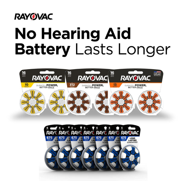 Rayovac Size 10 Hearing Aid Batteries (16 Pack), Size 10 Batteries