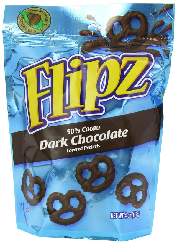 Flipz Dark Chocolate Covered Pretzels, 4 Oz