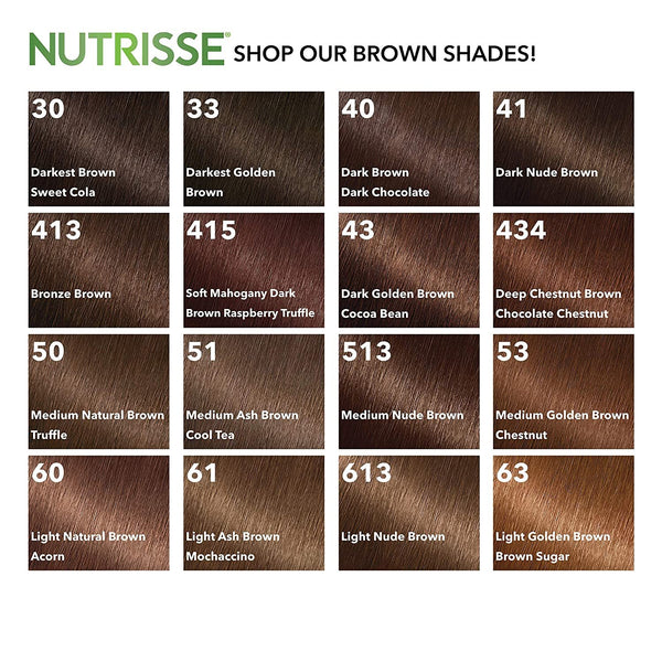 Garnier Nutrisse Nourishing Color Creme Light Natural Brown [60] 1 ea (Packaging May Vary)