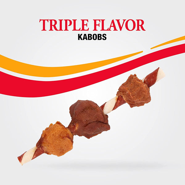 Good'N'Fun Triple Flavored Rawhide Kabobs For Dogs
